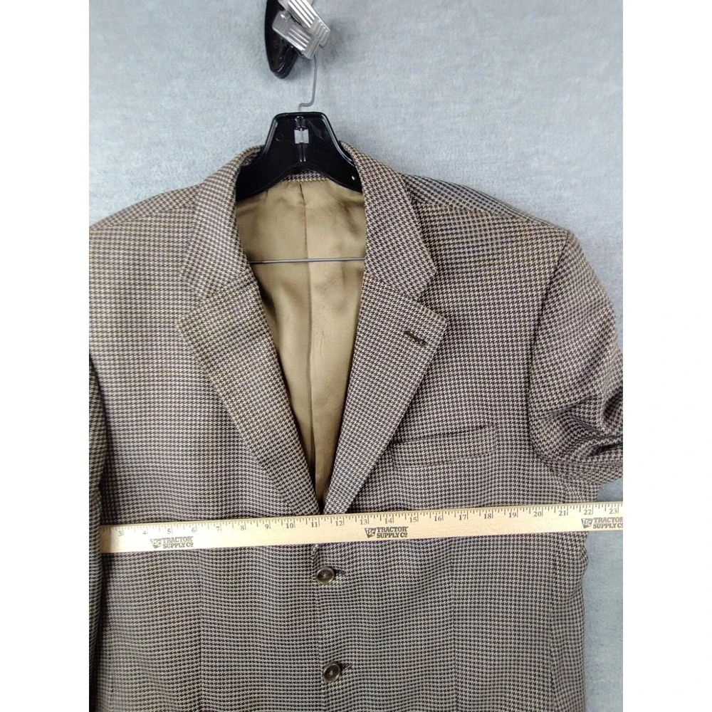 VTG‎ Lanificio Di Pray Mens Blazer 44 XT Houndstooth Canadian Silk Wool Blazer